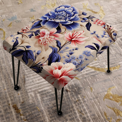 Bohemian Damask Harmony - Damask Rectangle Ottoman