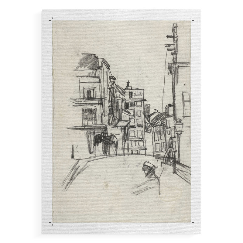 Croquis rétro CVI - impression sur toile seulement - non encadrée, H 12 po x l 8 po