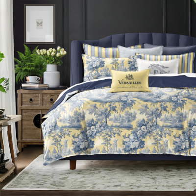 Giverney Yellow Coverlet Set Cotton 8 Piece Designer Set