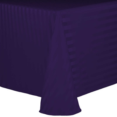 Ultimate Textile Satin Stripe Oval Tablecloth