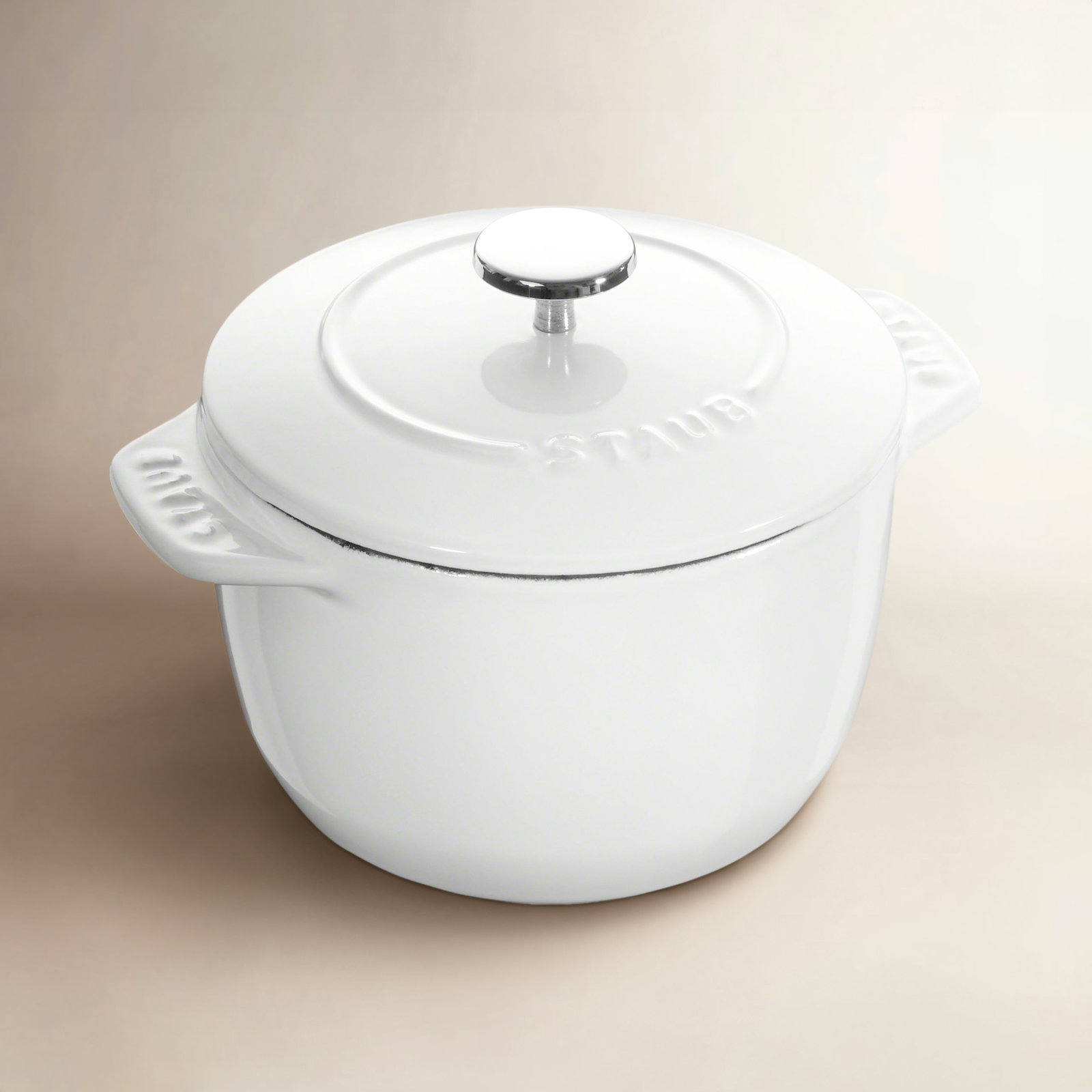 Enameled Cast Iron Dutch Oven, Matte White, 1.84 quarts