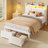 Modern Upholstered Platform Bed with Storage, Headboard, USB Charging Station & LED Lights-1449381661-1449381663-1464360063
