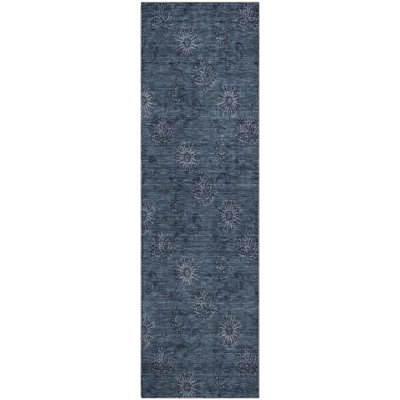 Premium Machine Washable Prisco Blue Rug