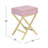 Rectangular Side Table With One Drawer, Pink And Gold