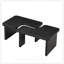 Table basse rectangulaire rectangulaire en bois, table de ferme en forme de L pour salle à manger et jardin-725178533