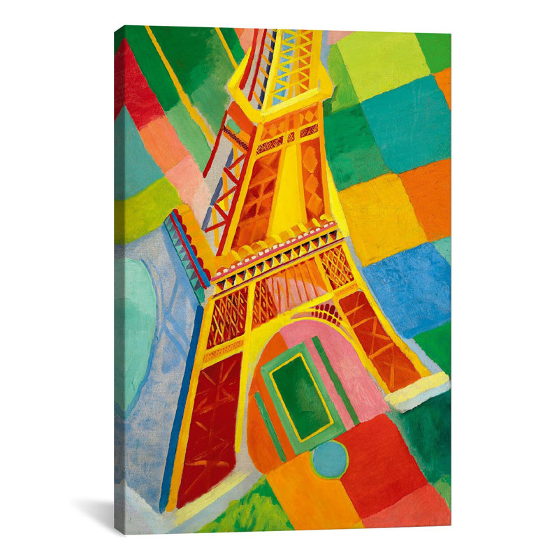 « tour eiffel (tour) » par reproduction d’art sur toile Robert Delaunay, H 40 po x l 26 po x P 1,5 po, Toile tendue