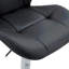 Ensemble de 2 tabourets de bar réglables en hauteur, chaises capitonnées en polyuréthane à dossier avec base en métal chromé et repose-pieds pour îlot de cuisine, pub, bar (blanc)-130094375-130094372
