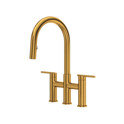 Lateral Pull Down Kitchen Bridge Faucet