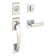 Tavaris Handleset with Deadbolt and Breton Door Lever and Breton Rosette