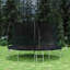 Trampoline (coussin de couleur double face), trampoline pour enfants et adultes avec filet et échelle, poteau de clôture incurvé