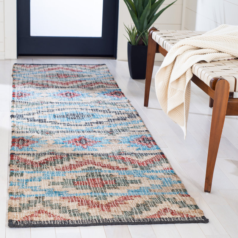 Keather Flat Weave Jute Southwestern Rug, Runner 2'3" x 9'