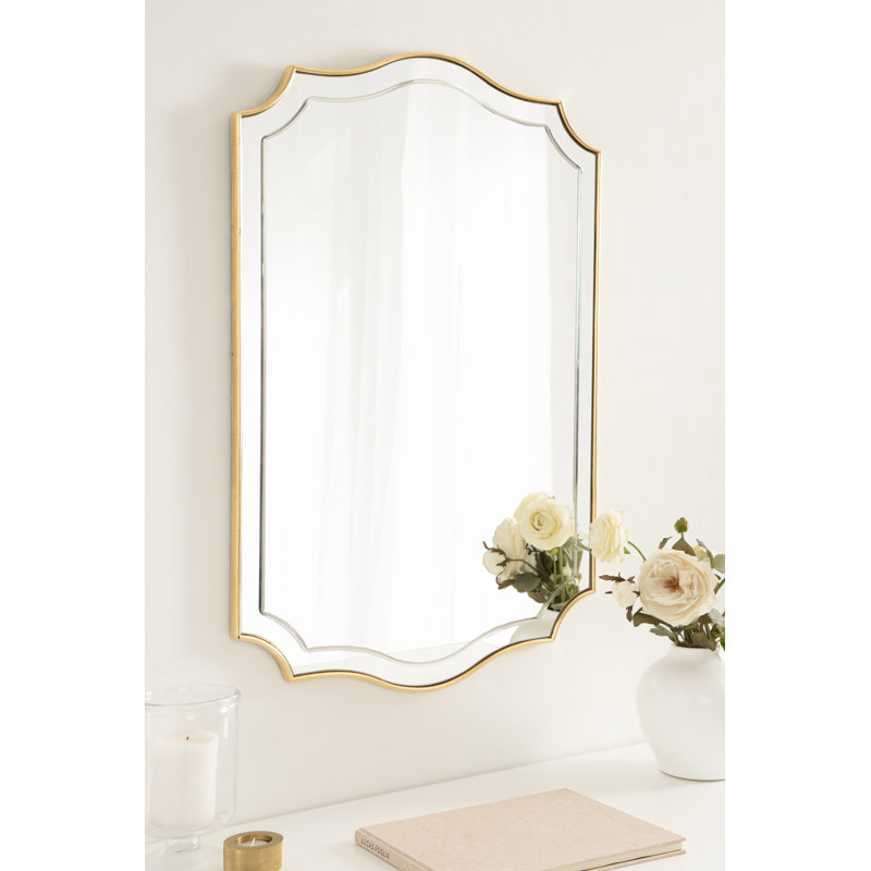 Miroir d'appoint mural Koeppe, Or, 36 po x 24 po