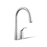 Simplice Pull Down Kitchen Sink Faucet with Three-Function Sprayhead, Two-Hole Installation