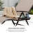 Cozy Cozy Aluminum Reclining Lounge Chair with Cushion Drink Holder Adjustable Assemble-Free -2130255609
