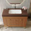 Meuble-lavabo autoportant moderne de 36 po avec plateau en pierre frittée, lavabo en céramique et rangement intelligent-251907617