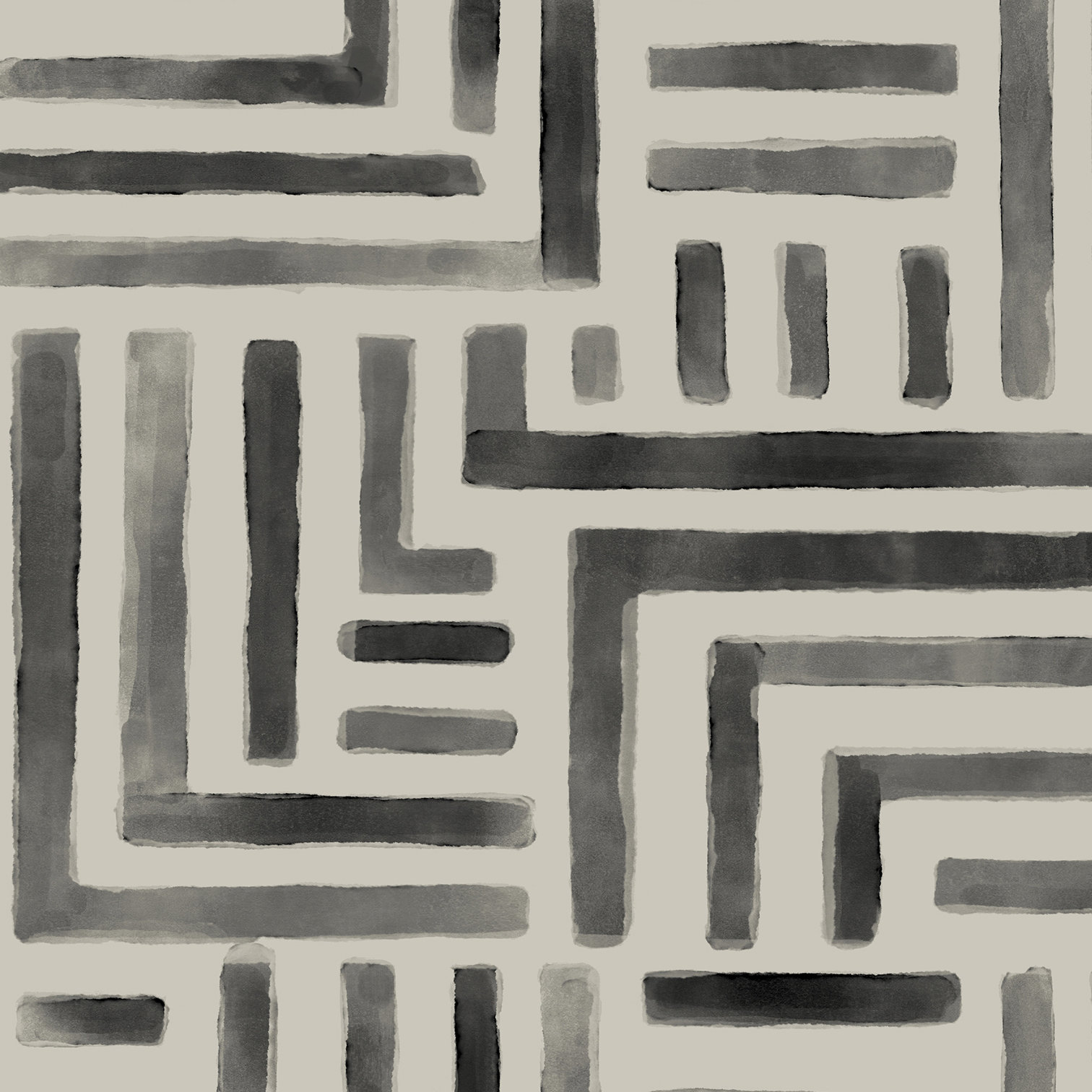 Unpasted Abstract Wallpaper, Gray