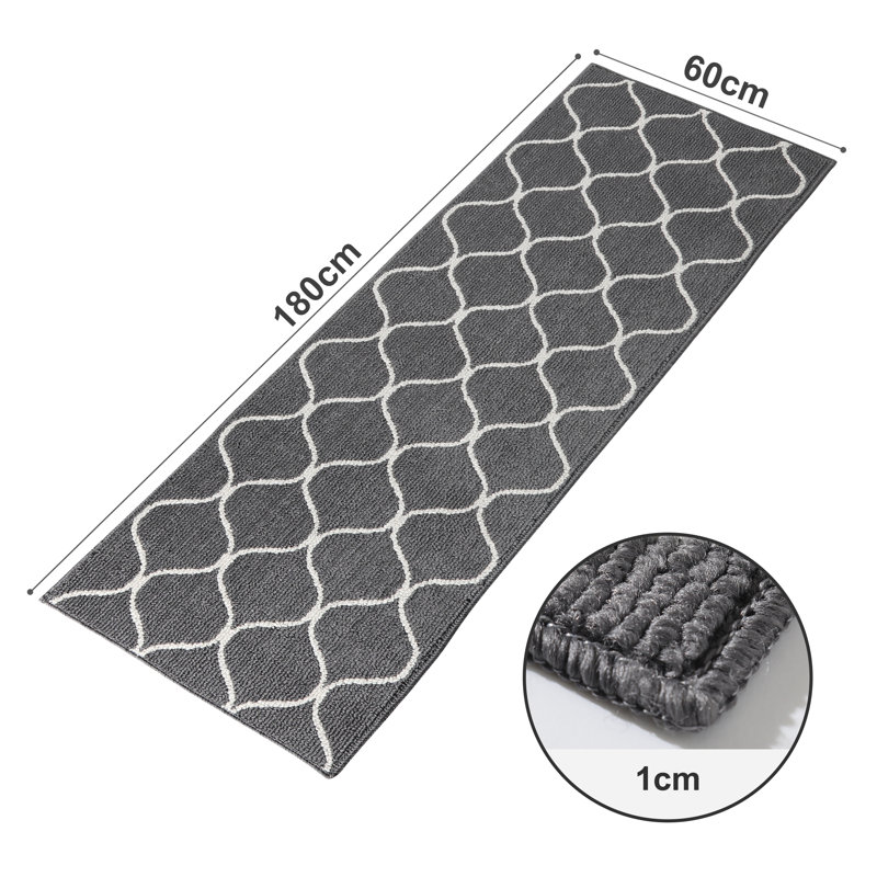 Non-Slip Kitchen Mat, Super Absorbent & Stain Resistant Washable Floor Rug for Kitchen, Laundry, Sink, Rectangle 24" x 70"