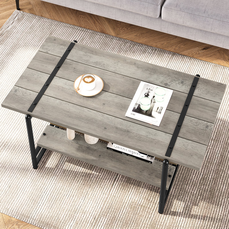 Coffee Table, Gray / Black, Gray
