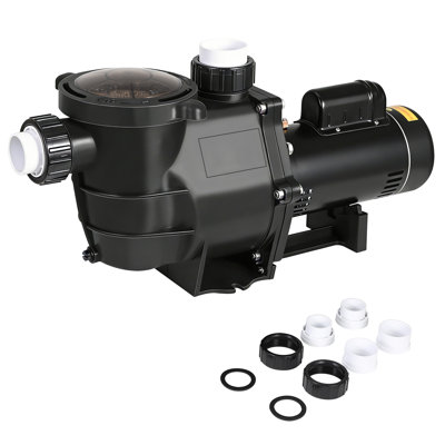 1.5 HP Pool Pump, 6240 GPH Dual Voltage Swimming Pool Pump with Metal Housing