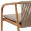 Carson Teak Wood Outdoor Dining Chair, Beige