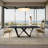 Extendable Metal Base Dining Table