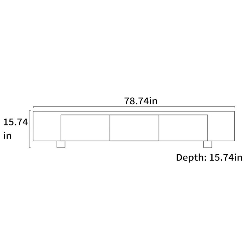 Meuble télé crème avec finition piano, 70.86