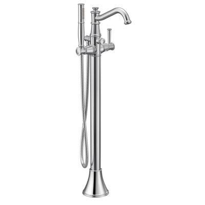 Belfield Single Handle Floor Mounted Freestanding Tub Filler with Handshower