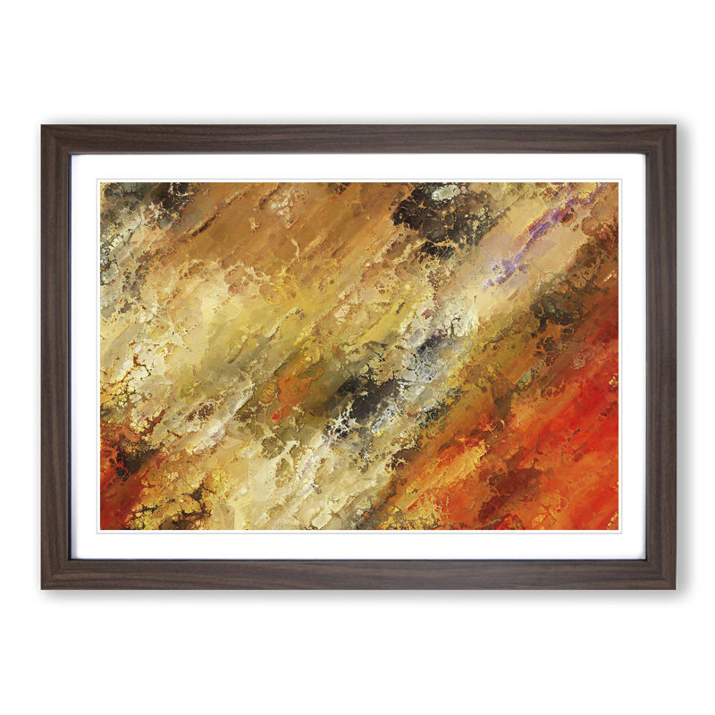 Memories of the Same in Abstract - Picture Frame Painting Print, Walnut Framed, 27cm H x 36cm W x 2cm D