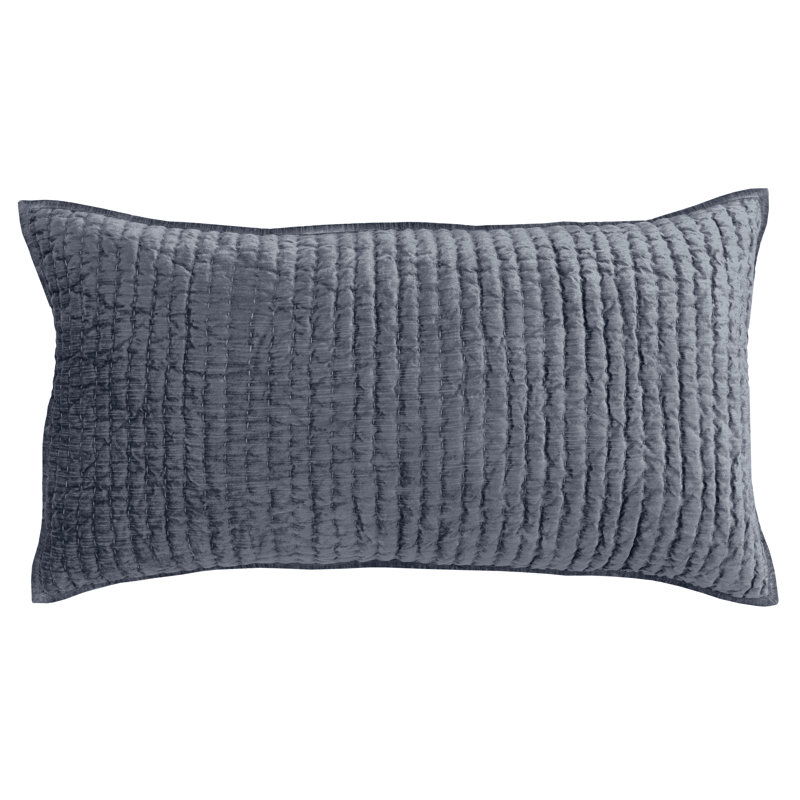 Dimitry Polyester Zipper Sham, King, Sea Fog Blue