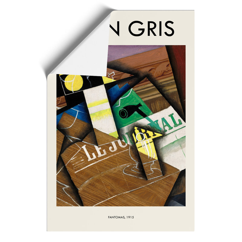 Fantomas by Juan Gris - No Frame Painting, 59cm H x 42cm W x 0.1cm D
