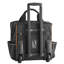 Sac à outils à roulettes, capacité de charge de 50 kg, 25 poches, sac à outils robuste à roulettes, poignée télescopique réglable et base stable, organisateur de sac à outils à roulettes pour la construction et la mécanique.