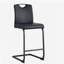 Ensemble de 2 chaises noires en polyuréthane