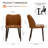 Upholstered Solid Wood Small Dining Chairs - Ergonomic Curve & Plush Padding for Multiple Spaces-1858365620