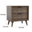 Table de chevet Fel, 2 tiroirs, brun foncé, 25 po