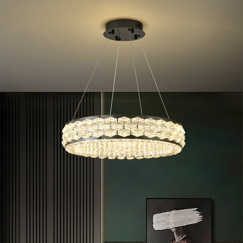 1 - Light LED Chandelier, Silver