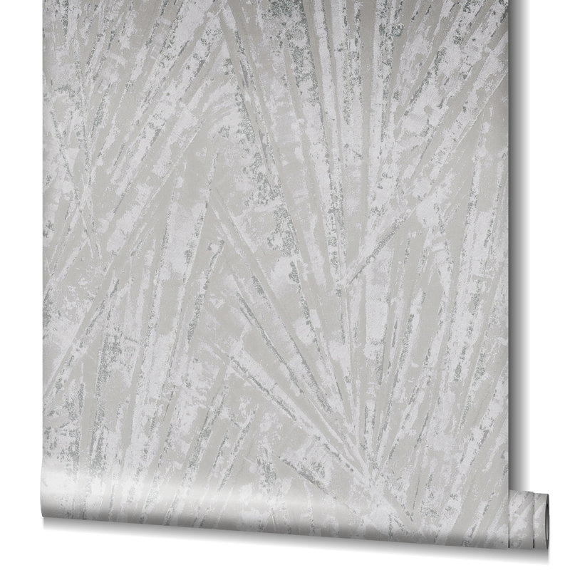 Jerez Fan Palm Textured Wallpaper Roll 10.05m x 0.70m, Silver