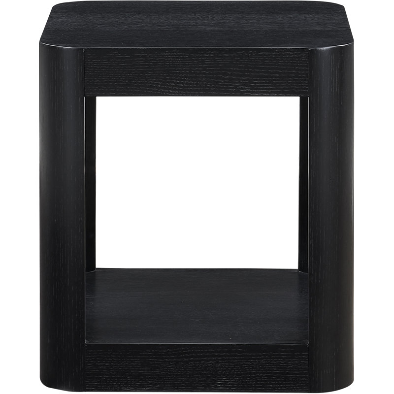 Reeves Floor Shelf End Table, Black