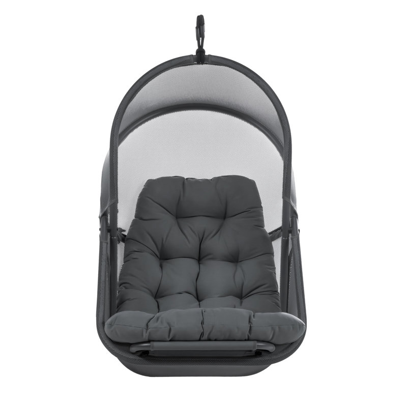 1 Person Swing Chair with Stand, Dark Gray