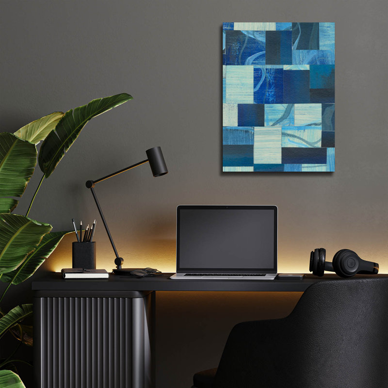 «Denim Blocks II» par Regina Moore, H 16 po x l 12 po x P 0,13 po