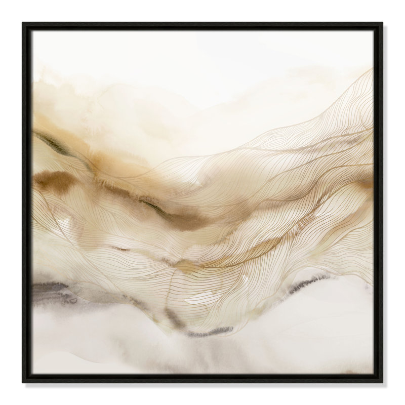 «Line Haze I» par Isabelle Z, Espresso, H 25,5 po x l 25,5 po