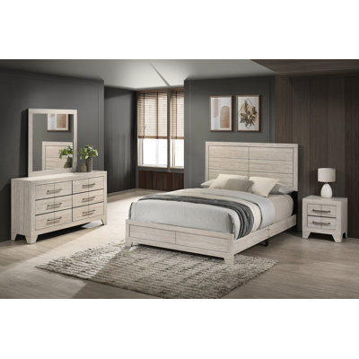 Deegan Bedroom Set In Rustic Gray Oak