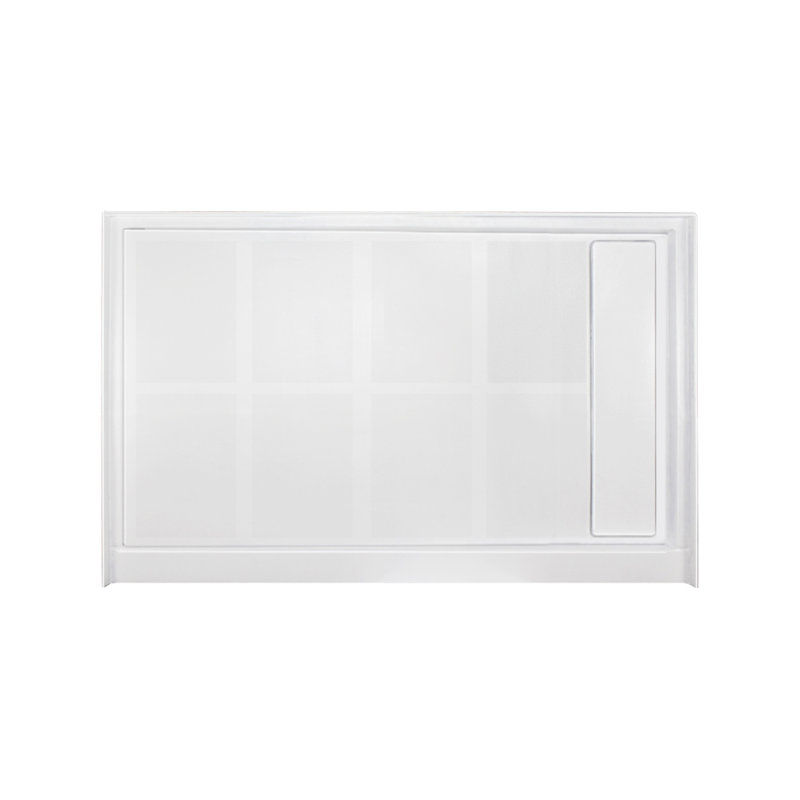 32'' W 48'' D Rectangular Single Shower Base, White, Right Hand