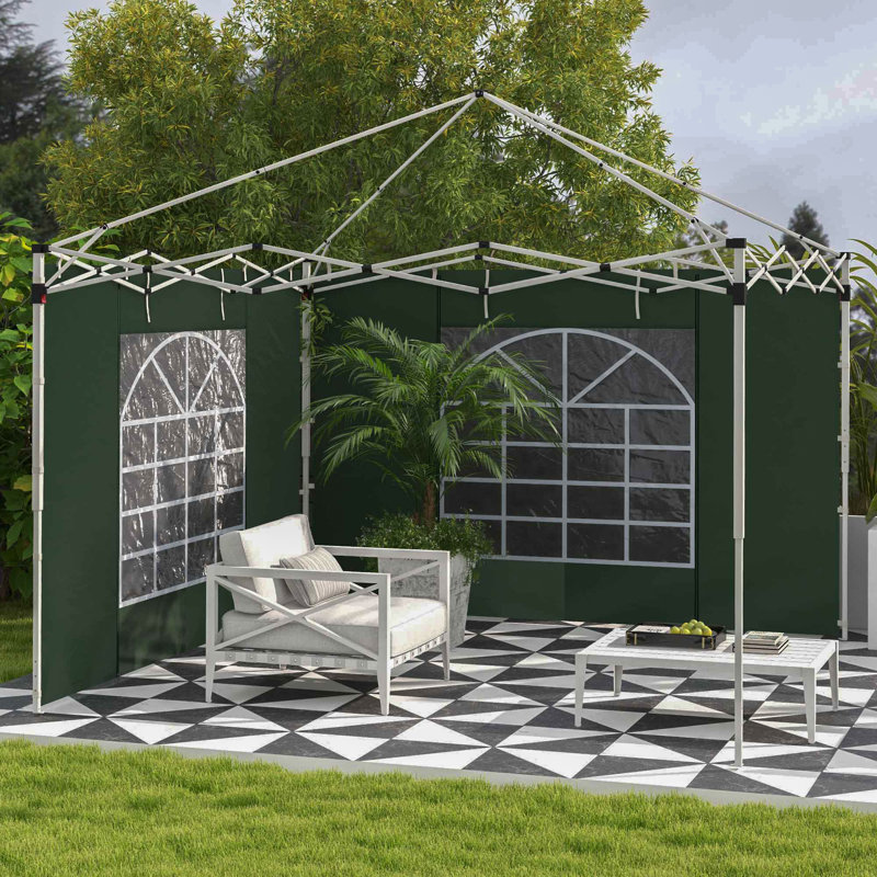 Burgohy Dakota Fields Polyester Side Wall for Gazebo, Green