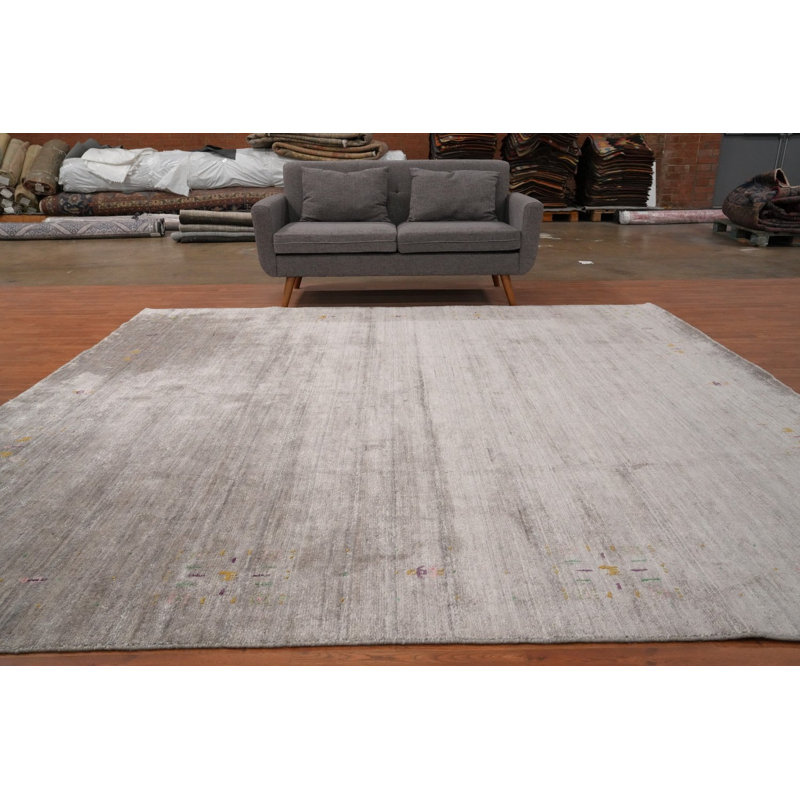 Tapis luxueux de style Gabbeh 10 x 10 pour des espaces de vie chics