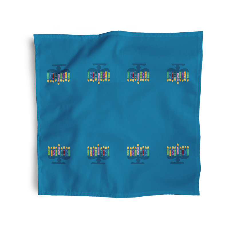 Kullin Polyester Traditional Napkins, Blue