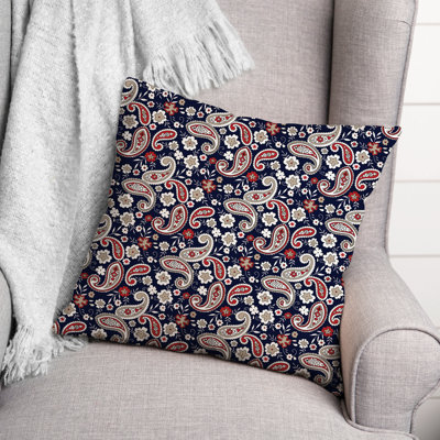 Paisley Reversible Throw Pillow