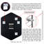 Miroir mural octogonal biseauté noir mat sans cadre-94946106