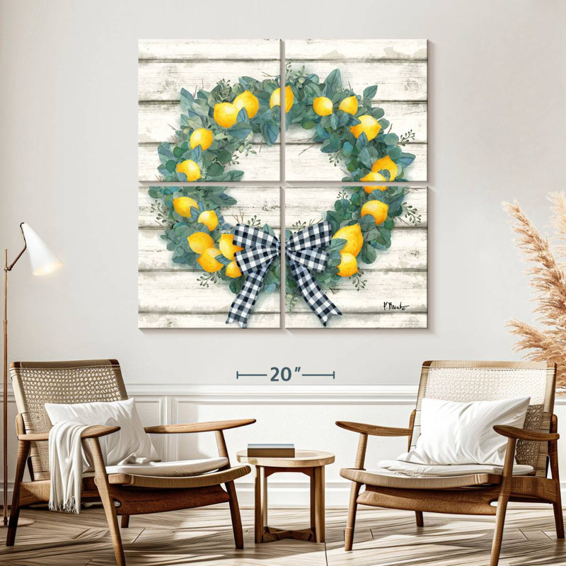 Yarlin Lemon Wreath, 57" H x 57" W
