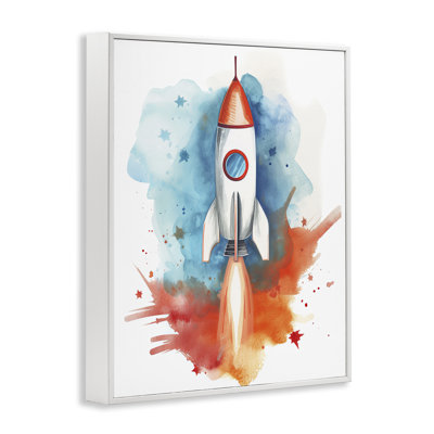 Rocket Launch Adventure Framed Giclee, design by Ray Powers