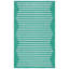 Estie Striped Handwoven Cotton Turquoise/White Area Rug-308998692